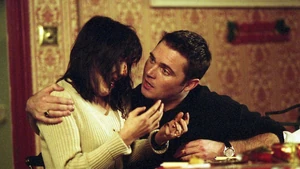 Trevor humiliates Little Mo after shoving her face onto her Christmas dinner plate (Christmas 2001).