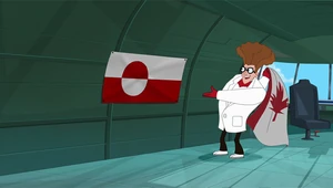 Bannister revealing his true plan to annex Canada into his real homeland Greenland.