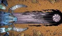 A Kahgarak lauching the Rhotuka of Darkness at its enemy.