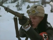 Von Berkow shoots at the Basque.