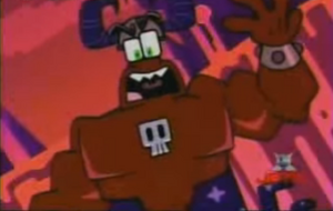 Carl as a giant dictator.