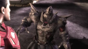 Doomsday fighting the main-universe Superman