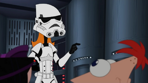 Candace busts both Phineas and Isabella for having the Death Star plans.
