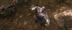 Thanos absorbs the power of all six stones.