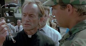 Cooper disguised as a priest to enter the Mississippi's courtroom.