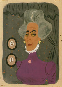 Concept art of Lady Tremaine by Mary Blair.