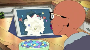 Mr. X seeing Hop Pop on a new commercial.