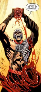 Havik killing Reiko in the Mortal Kombat X comic book series.