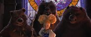Goldi with her bears introduce to Puss and Kitty.
