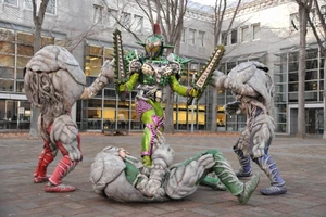 Bravo fighting a trio of Elementary Inves.