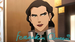 Kuvira with her makeup.