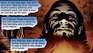 Maerlyn in a flashback in Randall Flagg's mind.