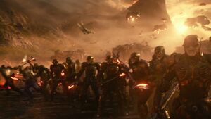 Parademons during Steppenwolf's first invasion of Earth.