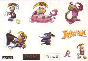 Mr. Dark's only sticker along with other Rayman stickers.