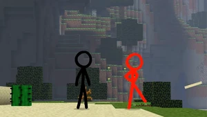 The Dark Lord kicks a block.