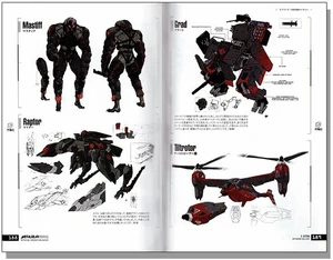 Concept design art for Desperado unmanned Metal Gears.