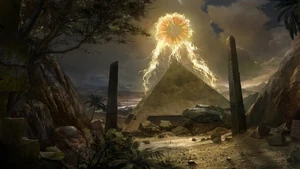 Concept art of the Aten in the City of the Sun God.