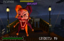 Umlaut during the final encounter on Tökkentäkker's zeppelin.