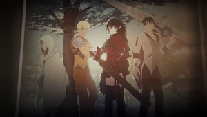 STRQ, starring (from left to right) Summer Rose, Taiyang Xiao Long, Raven Branwen and Qrow himself.