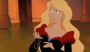 Bridget or Odile as Odette in The Swan Princess.