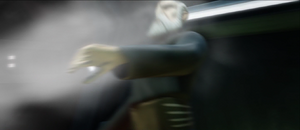But, just as the blade was about to pierce her, Ventress narrowly avoided death by using the Force to push his blade into the piping beside her instead with harsh gasses flowing out of the severed pipe and into Dooku's face, blinding him for a moment.