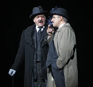 John Bowe and Peter Polycarpou as Judge Turpin and Beadle Bamford in Chichester Festival Theatre's 2012 Production.