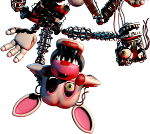 Mangle hanging in the office in Ultimate Custom Night.