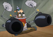 Werner charging in his tank.