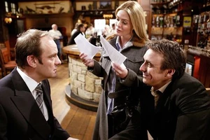 Matthew joins Sadie in taunting Jimmy over how they outbidded him in a competitive business deal.