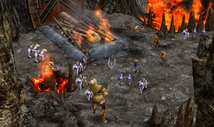 GargarensisLaughing.png (507 KB) Gargarensis laughing as an earthquake is about to trap the heroes in Erebus.