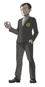 Giovanni, the leader of Team Rainbow Rocket and leader of Team Rocket.