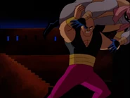 Ubu throwing Batman away