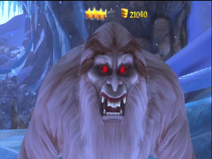 The yeti in Kinect Disneyland Adventures.