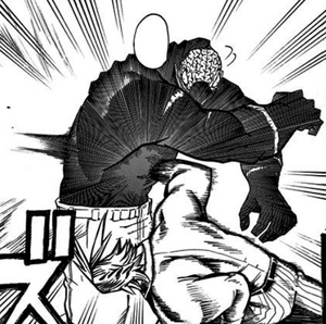 All Might fighting Nomu