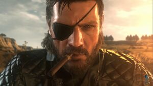 Big Boss on his motorcycle at the end of The Phantom Pain.