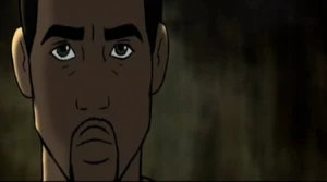 Jacobs as he appears in the 2008 animated music video.