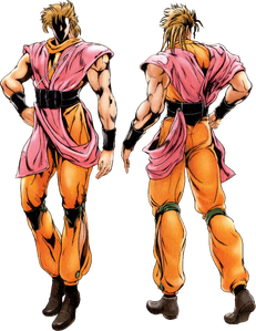 Concept art for one of DIO's alternate costumes with DIO wearing the outfit he encounters Avdol in.