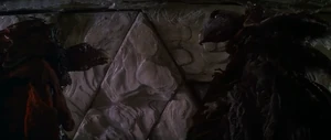 "I hate your whimper!" SkekUng to SkekSil as they head to SkekSo's deathbed.