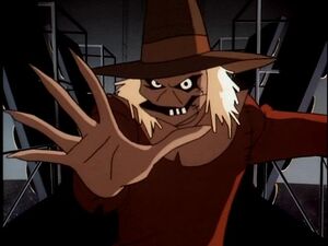 The Scarecrow as he appears after his debut in Batman: The Animated Series.