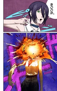 Reze triggering her transformation into the Bomb Devil.
