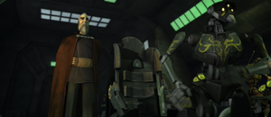 Count Dooku, who had returned from his mission on Scipio, ordered Kraken to withdraw their forces but Kraken protested, saying that hundreds of droid forces had been left on the planet.