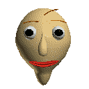 Baldi on the pause menu with a smile and nodding his head yes.