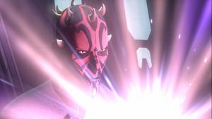 Maul peers into the light of the holocrons.