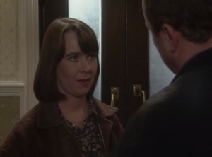 Phil Mitchell is confronted by Sharon's best-friend and Grant's sworn enemy Michelle Fowler.