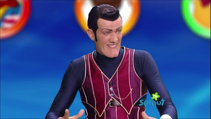 Robbie Rotten being scanned into Pixel's website.