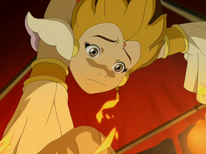 Ty Lee intimidated by Azula by being forced in a dangerous circus act.