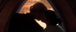 Anakin and Padmé declare their love for each other and they shared an intimate kiss.