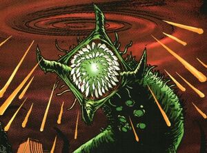 Gozer the Destructor in her true or alternate Destructor form in the IDW Ghostbusters comics.