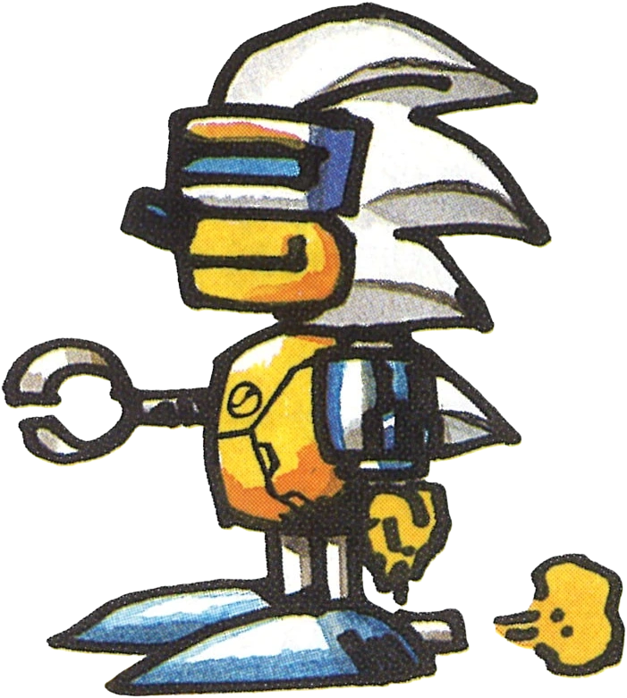 Silver Sonic on the Game gear was technically the first robot