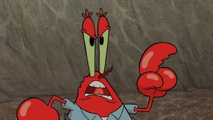 Mr. Krabs suspects Bubbles is trying to eat them.